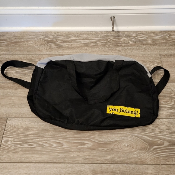 Planet Fitness No Critics Black and Gray Gym Duffle Bag - Picture 2 of 4